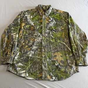 Midway USA Camo Shirt Mens XL Mossy Oak Obsession Good Button Down Long Sleeve